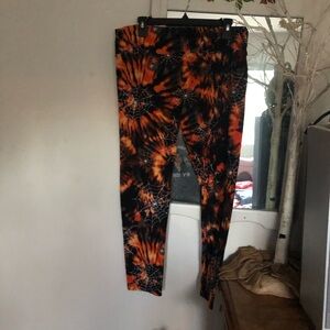 No Boundaries Orange and Black Leggings